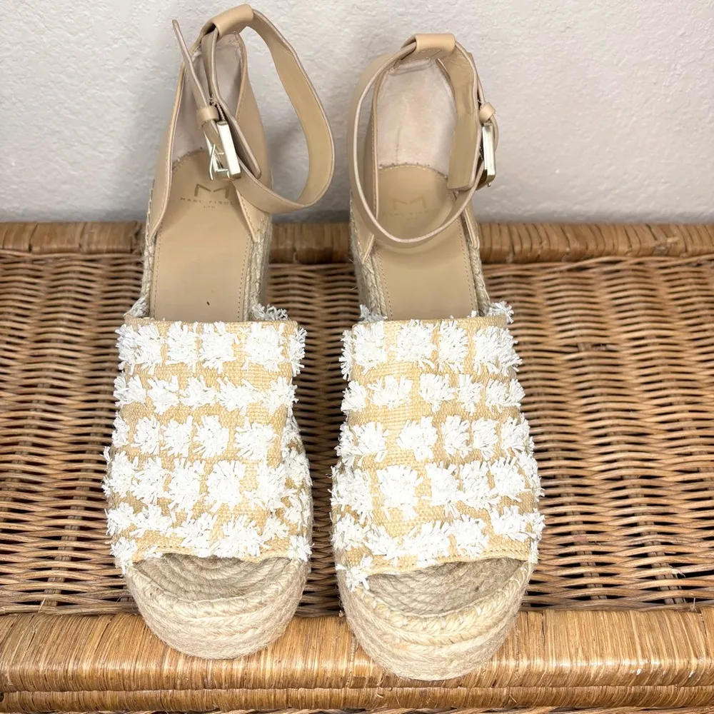 Marc Fisher LTD Adalyn Raffia Espadrille Wedge Size 11 - Image 2
