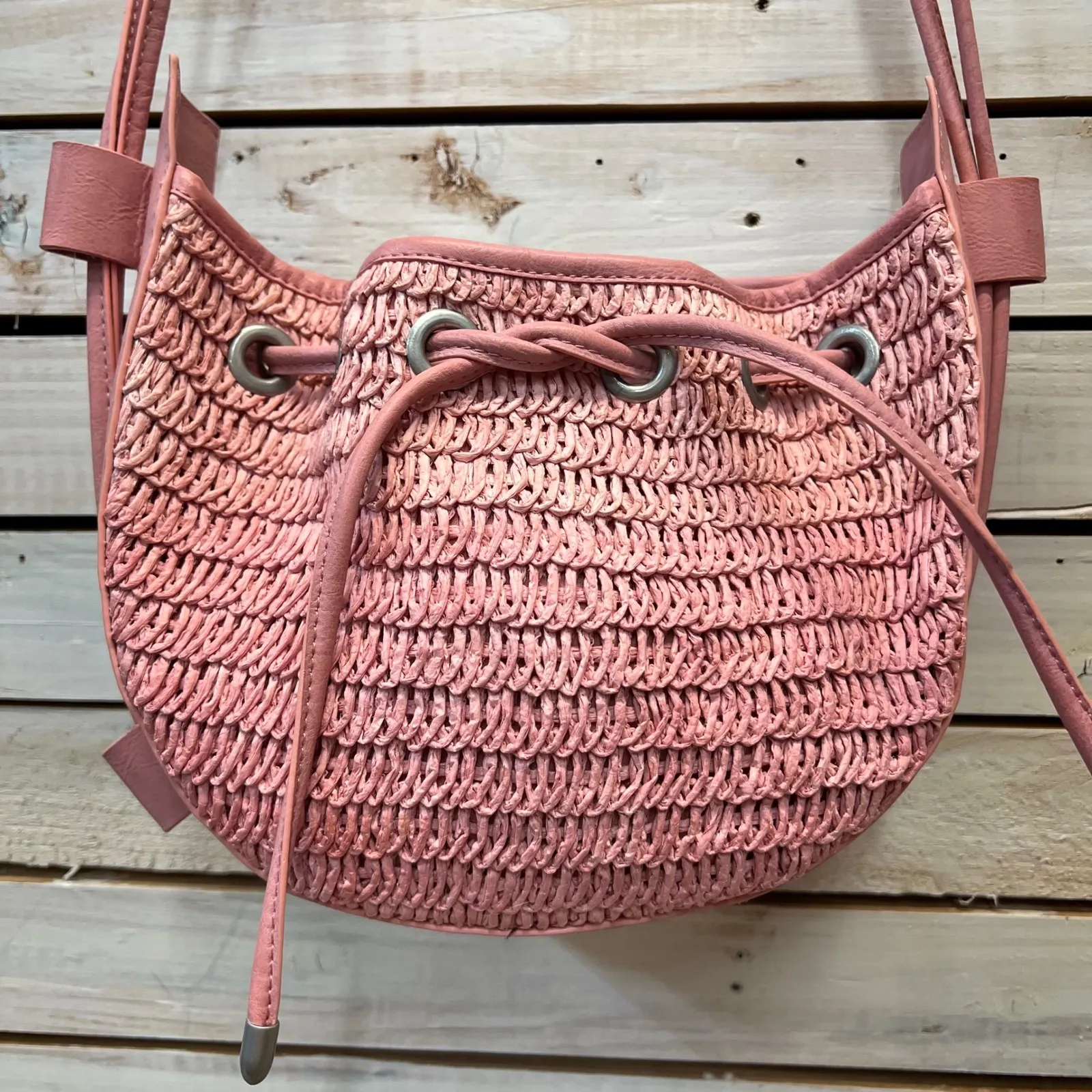 Free People Cabana Carpet Crossbody Bag Boho Tribal Woven Southwestern Purse - Image 4