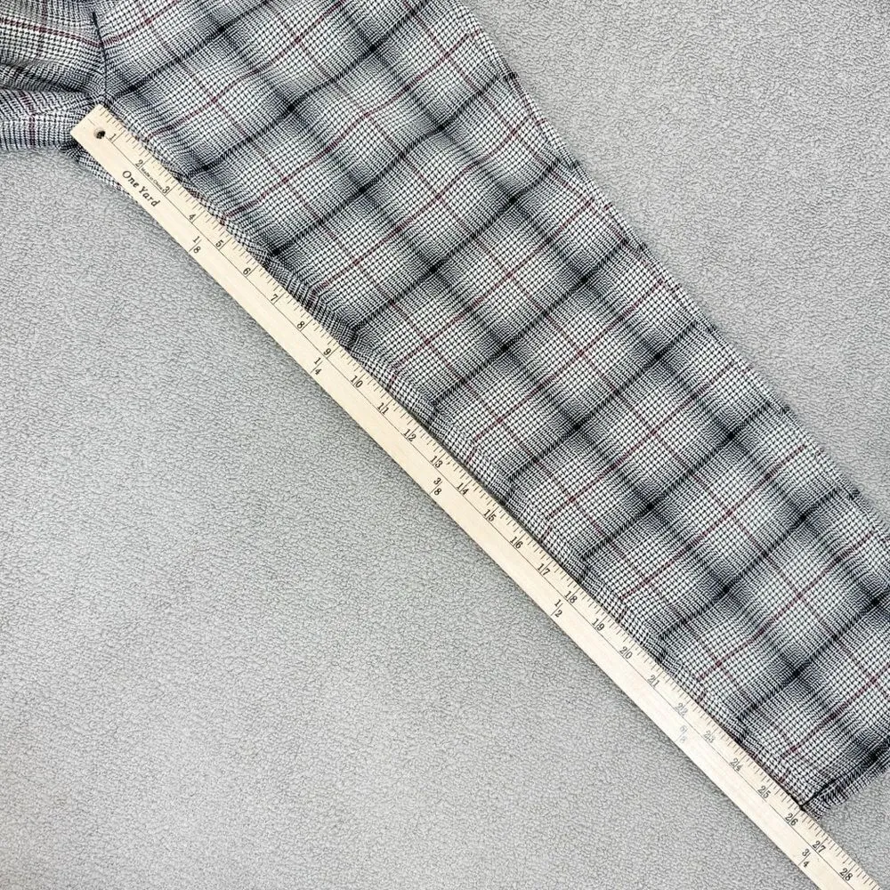 American Eagle Outfitters Plaid Flannel Super High Rise Skinny Trousers Beige 4 - Image 15