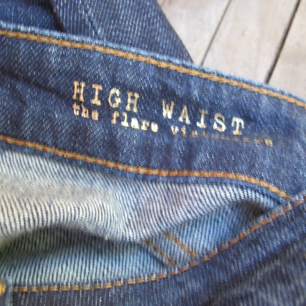 Blue High Waist Flare Jeans 32 X 34 - Image 10