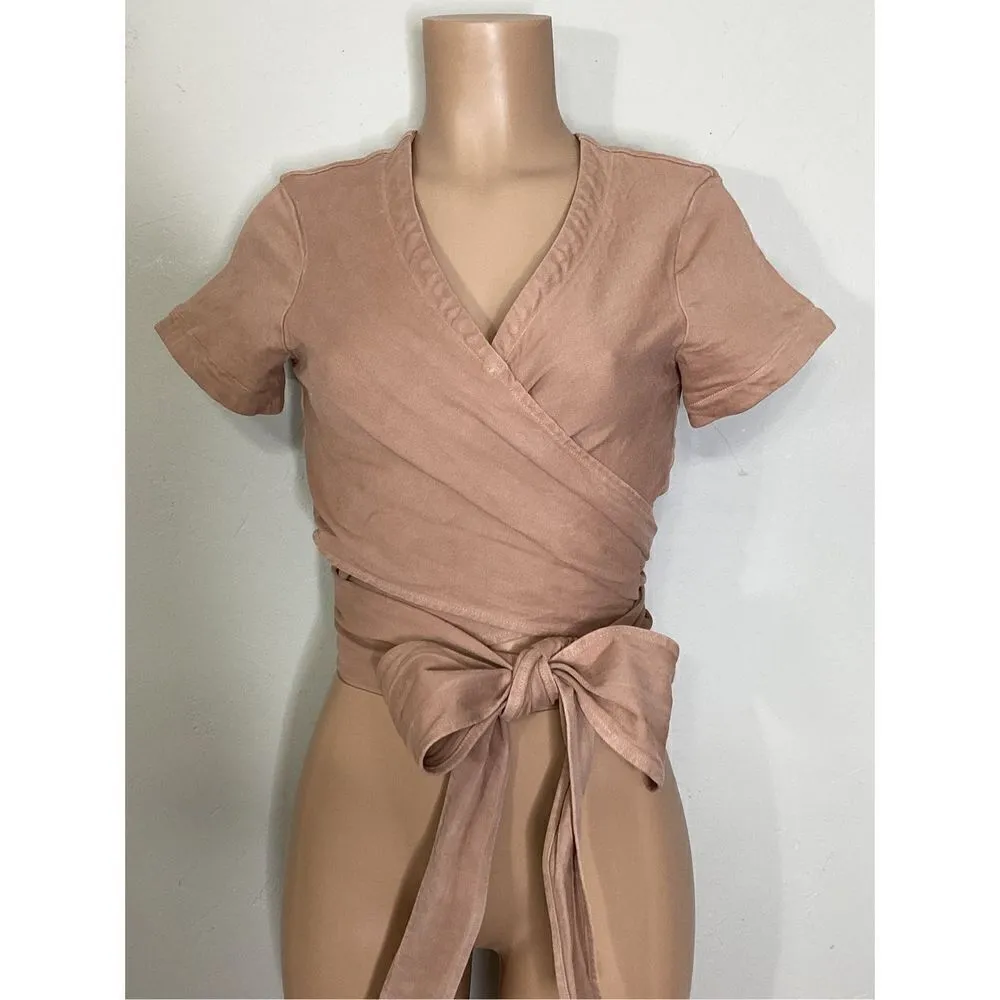 New. Johnathan Simkhai nude crop top. Small. Retails $328 Tan - Image 3