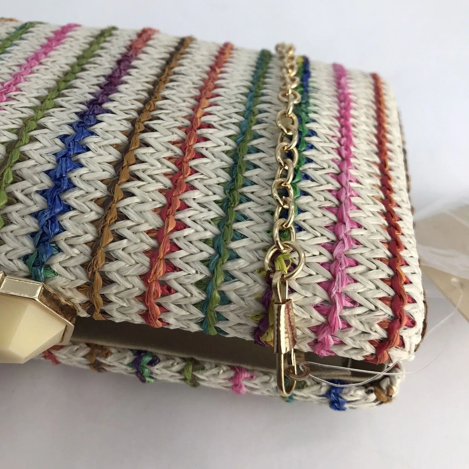 D'MARGEAUX Women's Clutch Bag Crossbody Chain Multicolor - Image 8