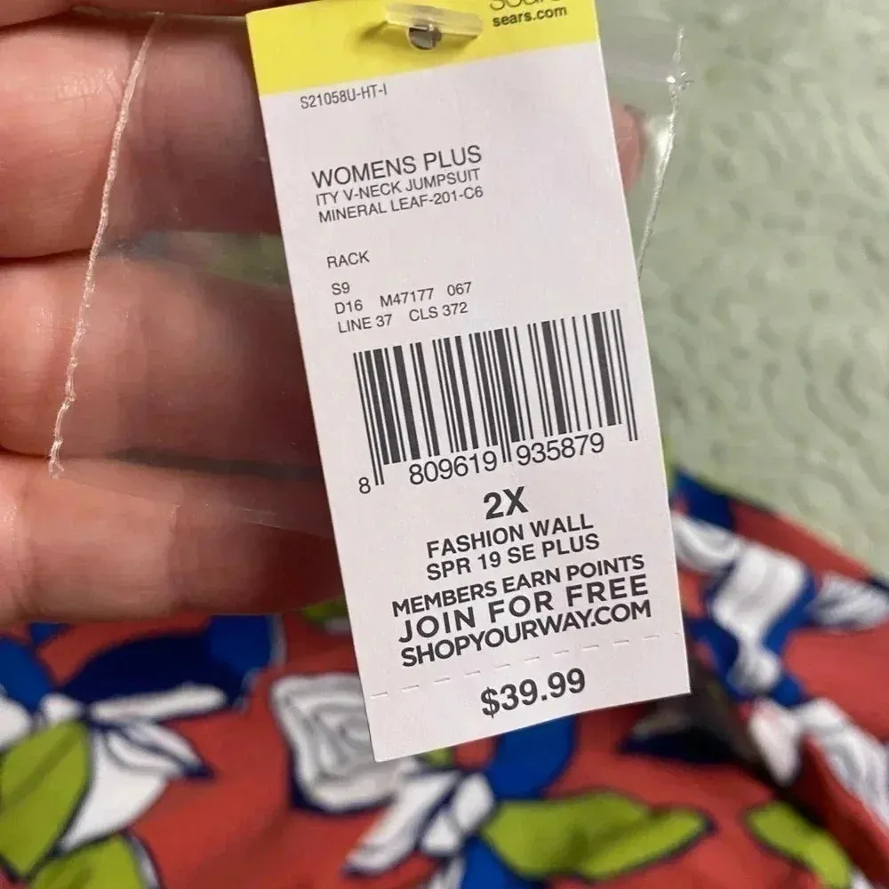 Simply Emma Short Sleeve 2X XXL Jumpsuit One Piece Romper New with Tags NWT Orange - Image 9