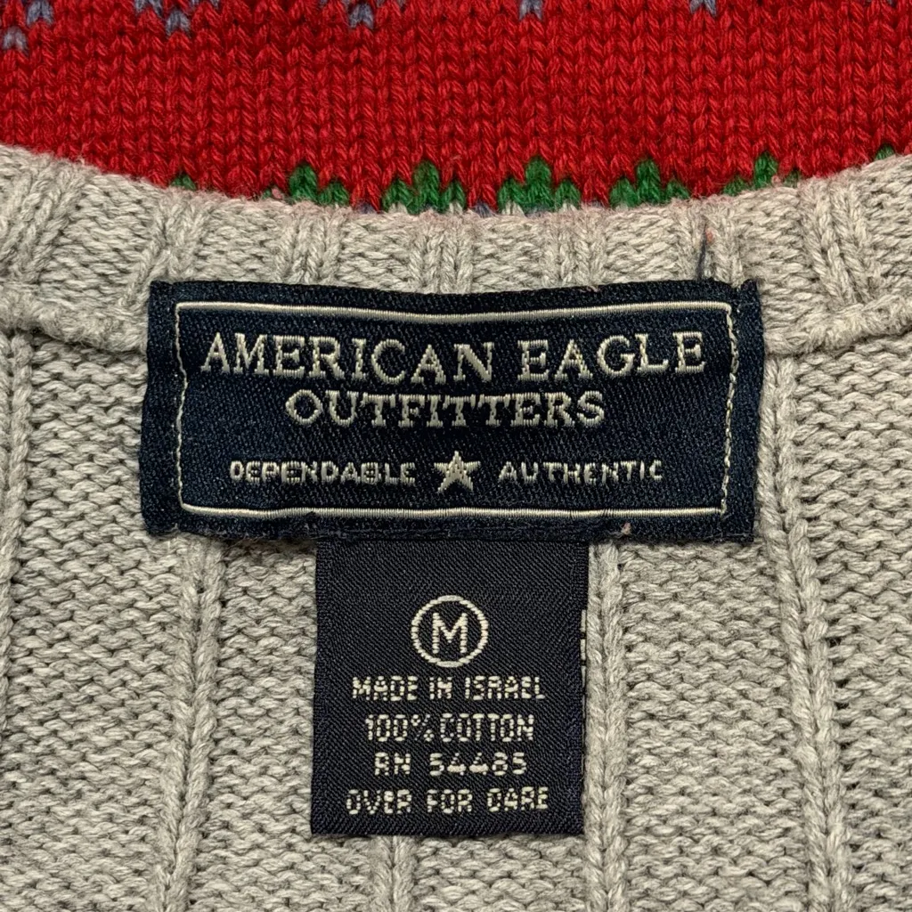 Vintage American Eagle Full Zip Cardigan Sweater - Image 3