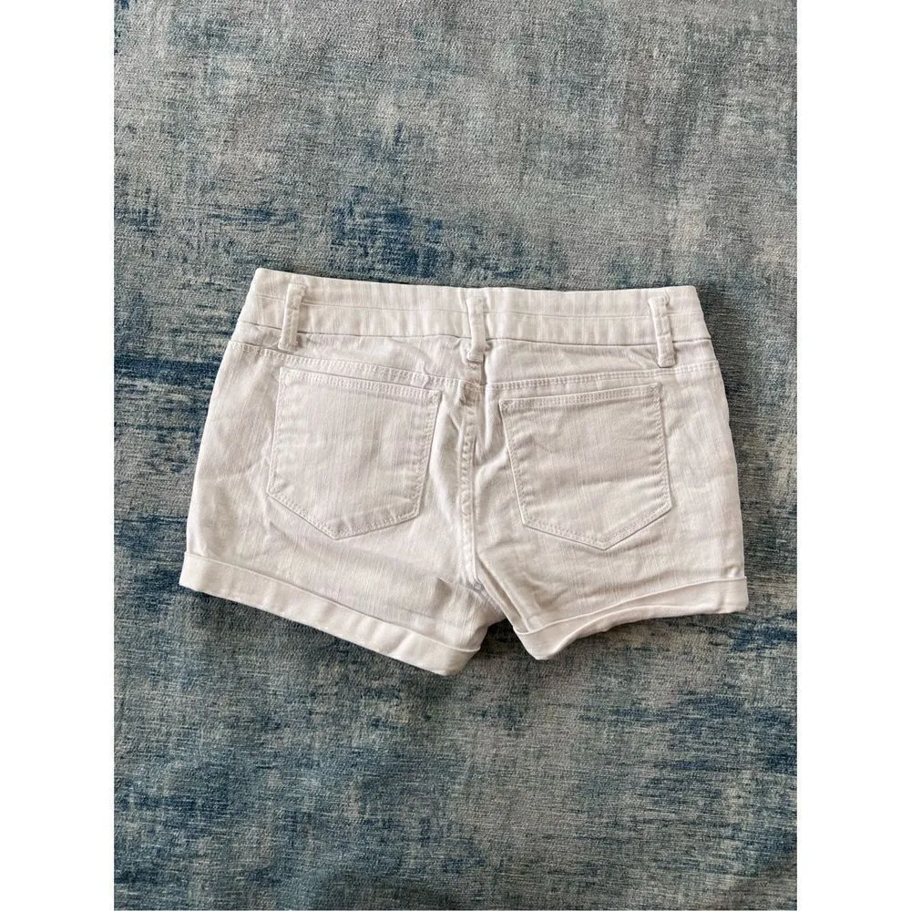 Candie's White Denim Cuffed Shorts Junior's 3 - Image 2