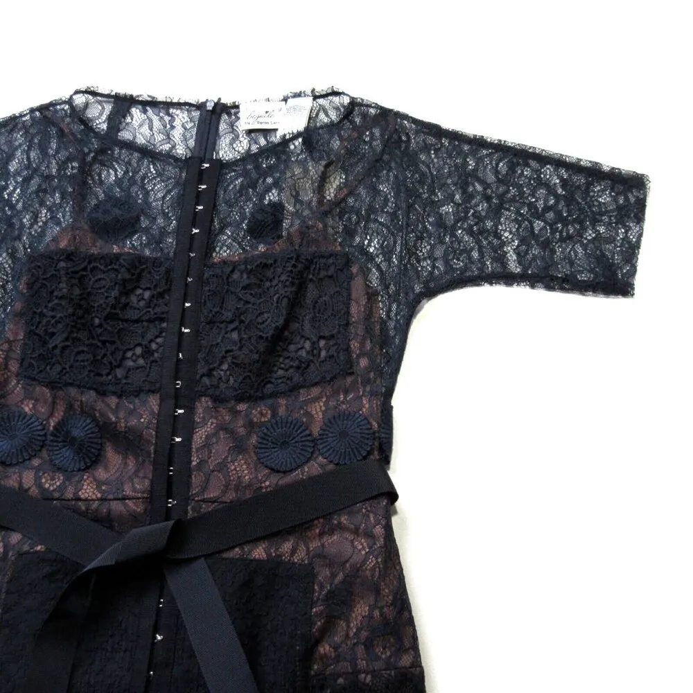 NWT Byron Lars Beauty Mark Carissima Sheath in Navy Blue Sheath Dress 4 - Image 2