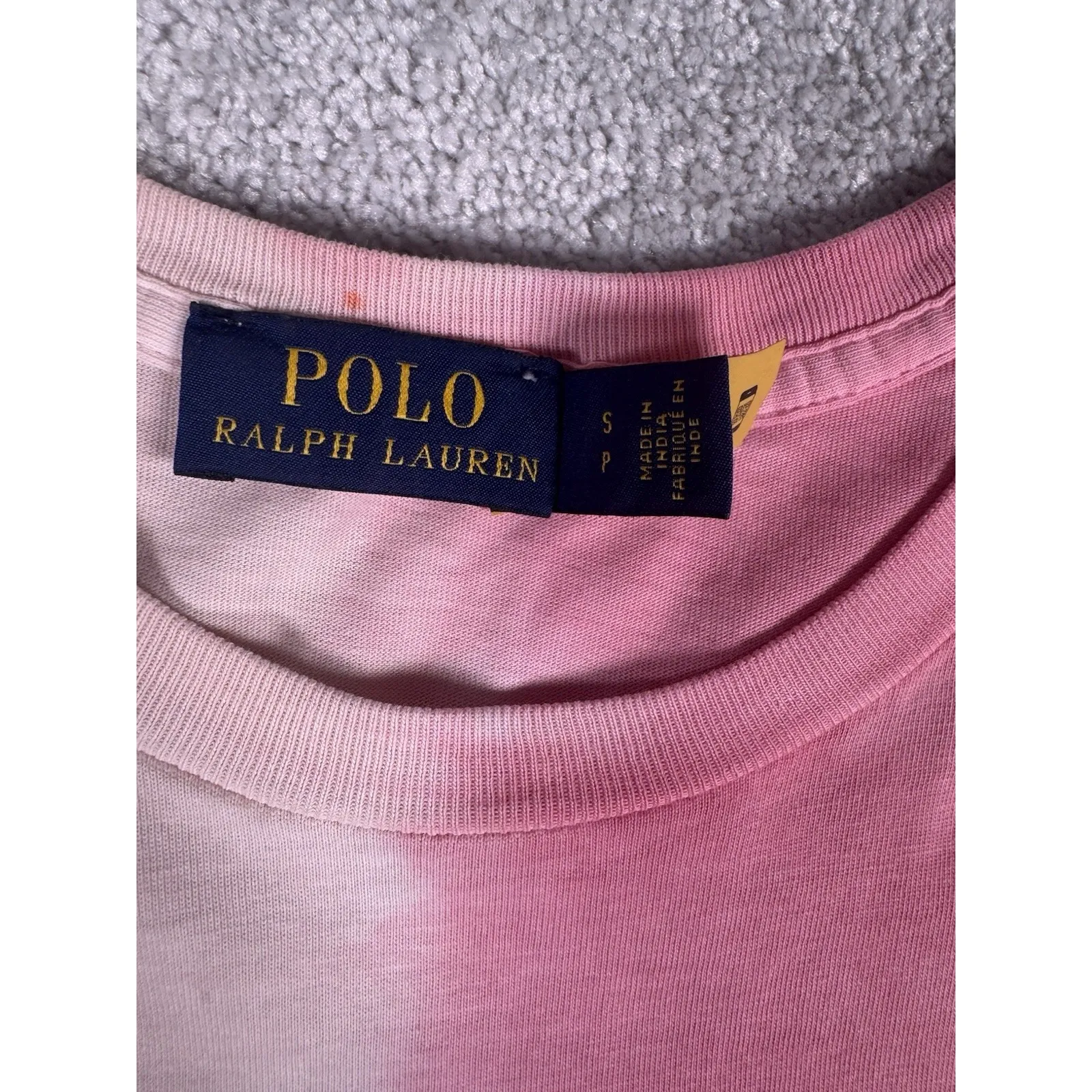 Polo Ralph Lauren Rainbow Tie Dye Long Sleeve 100% Cotton T-Shirt Size S/P - Image 4