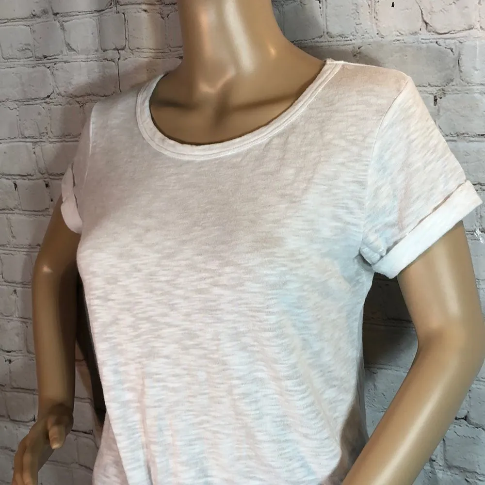 SO Relaxed Fit Tie Waist Soft White Tee Shirt S - Image 2
