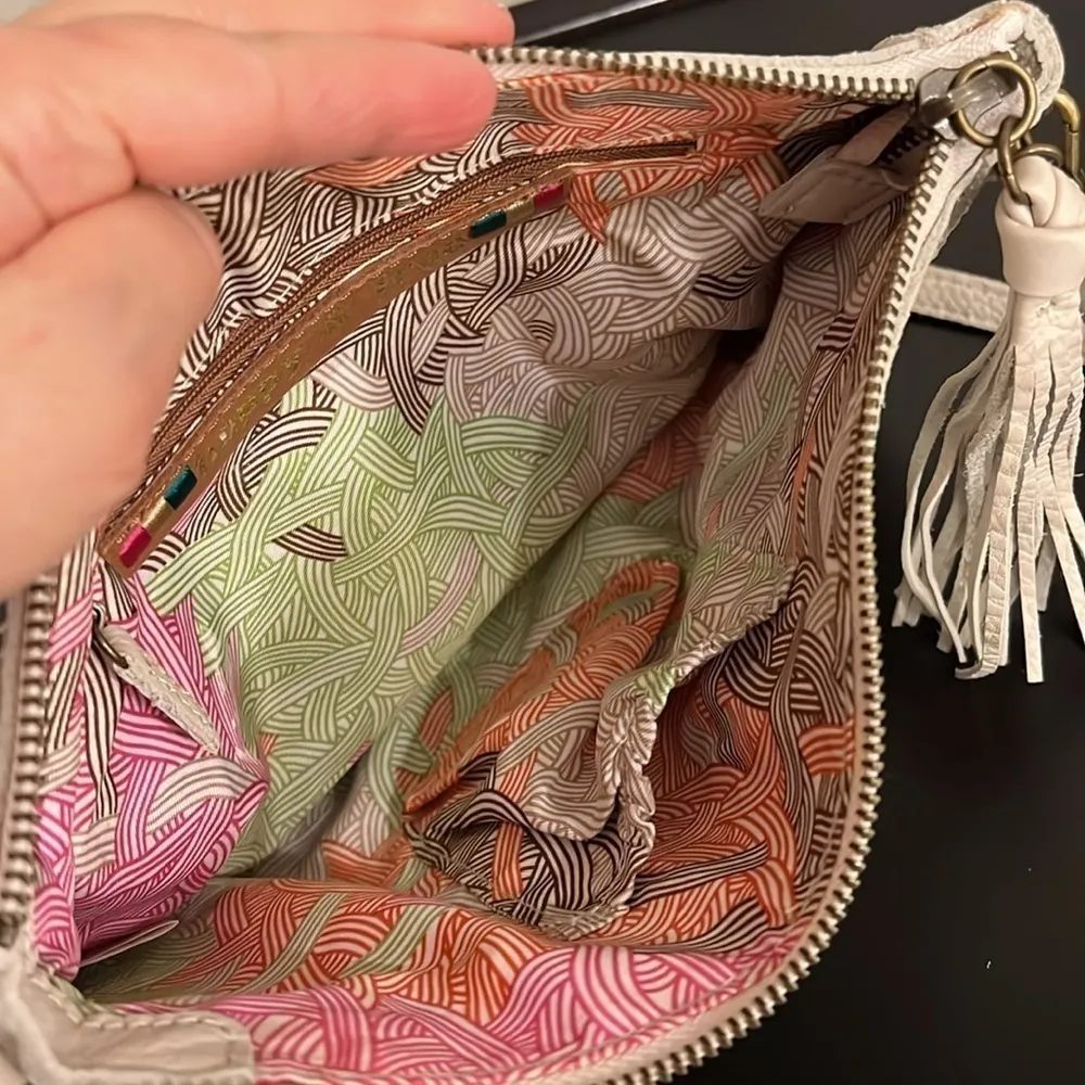 The Sak Leather crossbody bag, cream pebbled leather, NWOT, 7”x10” - Image 11