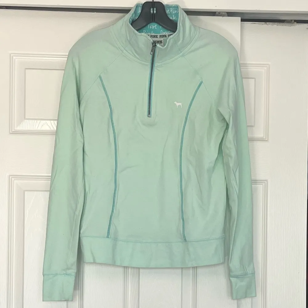 PINK VICTORIAS SECRET quarter zip sweatshirt - Image 2