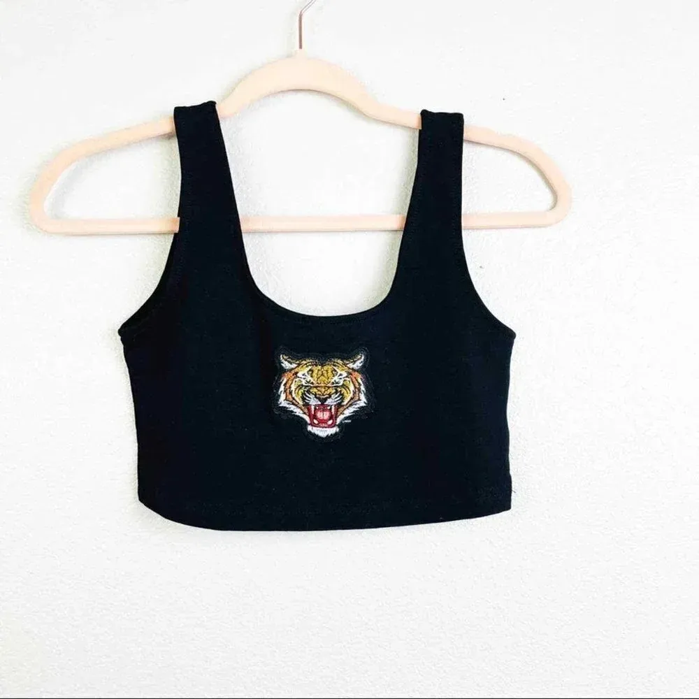 ADIKA‎ Black Cattitude Crop Top Size Small - Image 4