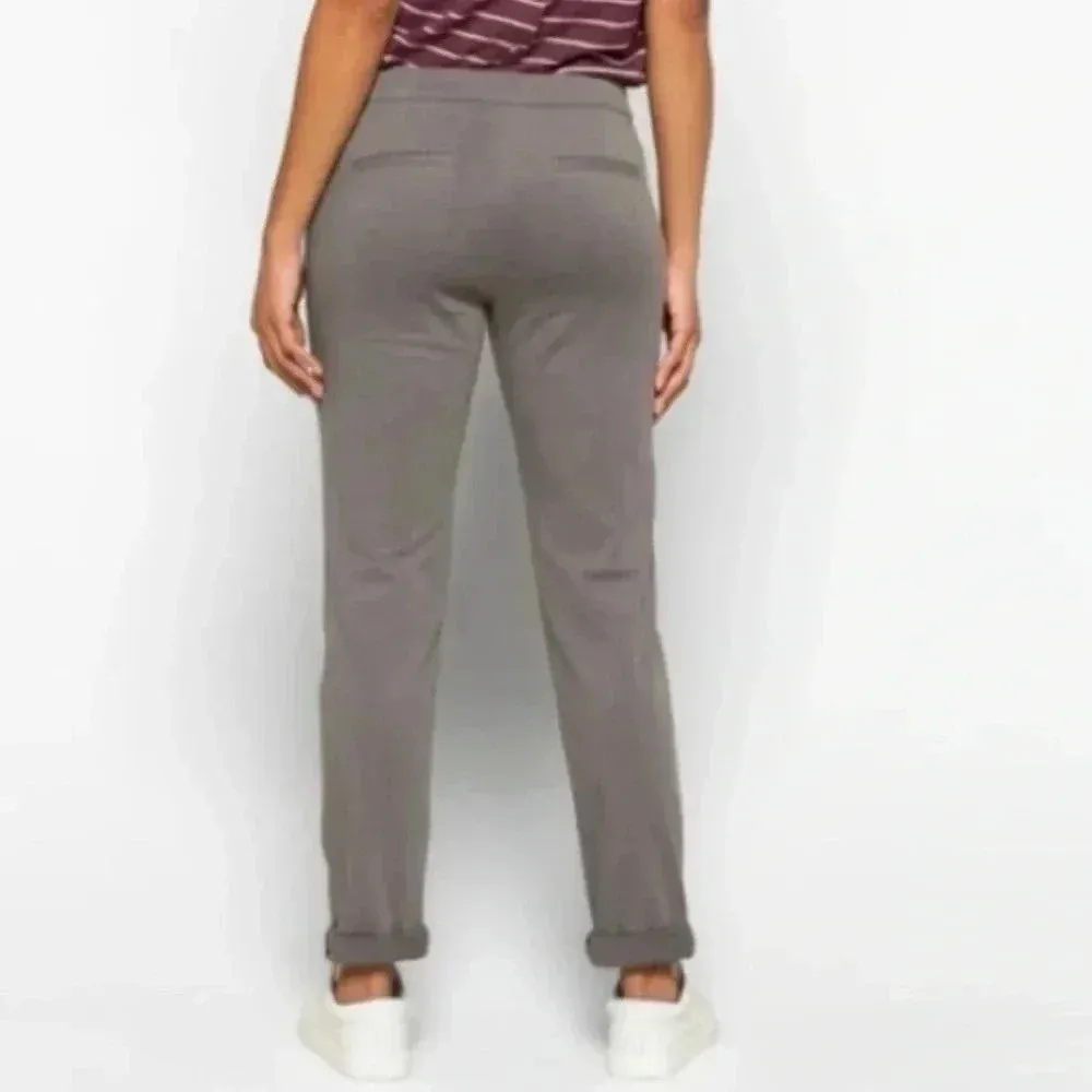 New LILA RYAN Zuri Tapered Trouser Chino Pants Women’s Size 10 Gray $89 - Image 2