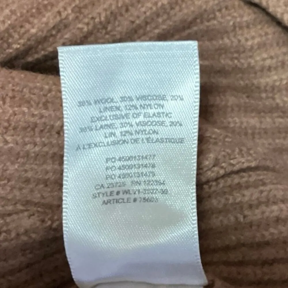 Aritzia Babaton Women's Brown Knitted Crew Neck Long Sleeve Sweater Top Size XS - Image 4