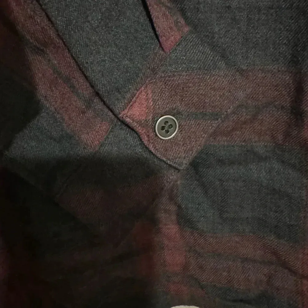 Cloth and Stone Anthropologie Red and Black Plaid Long Sleeve‎ Top W Black Bow - Image 8