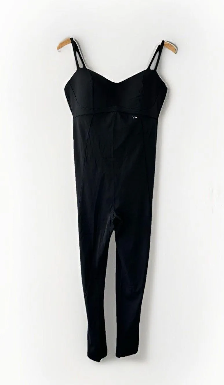 VSX By Victoria's Secret Elevate Balconette Catsuit Jumpsuit‎ XL Black Athletic - Image 3