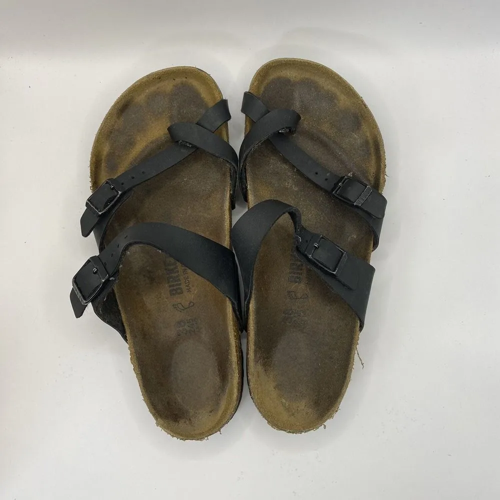 Birkenstock Sandals Womens EU 38 US 7 Mayari Birko‎ Flor Black - Image 8