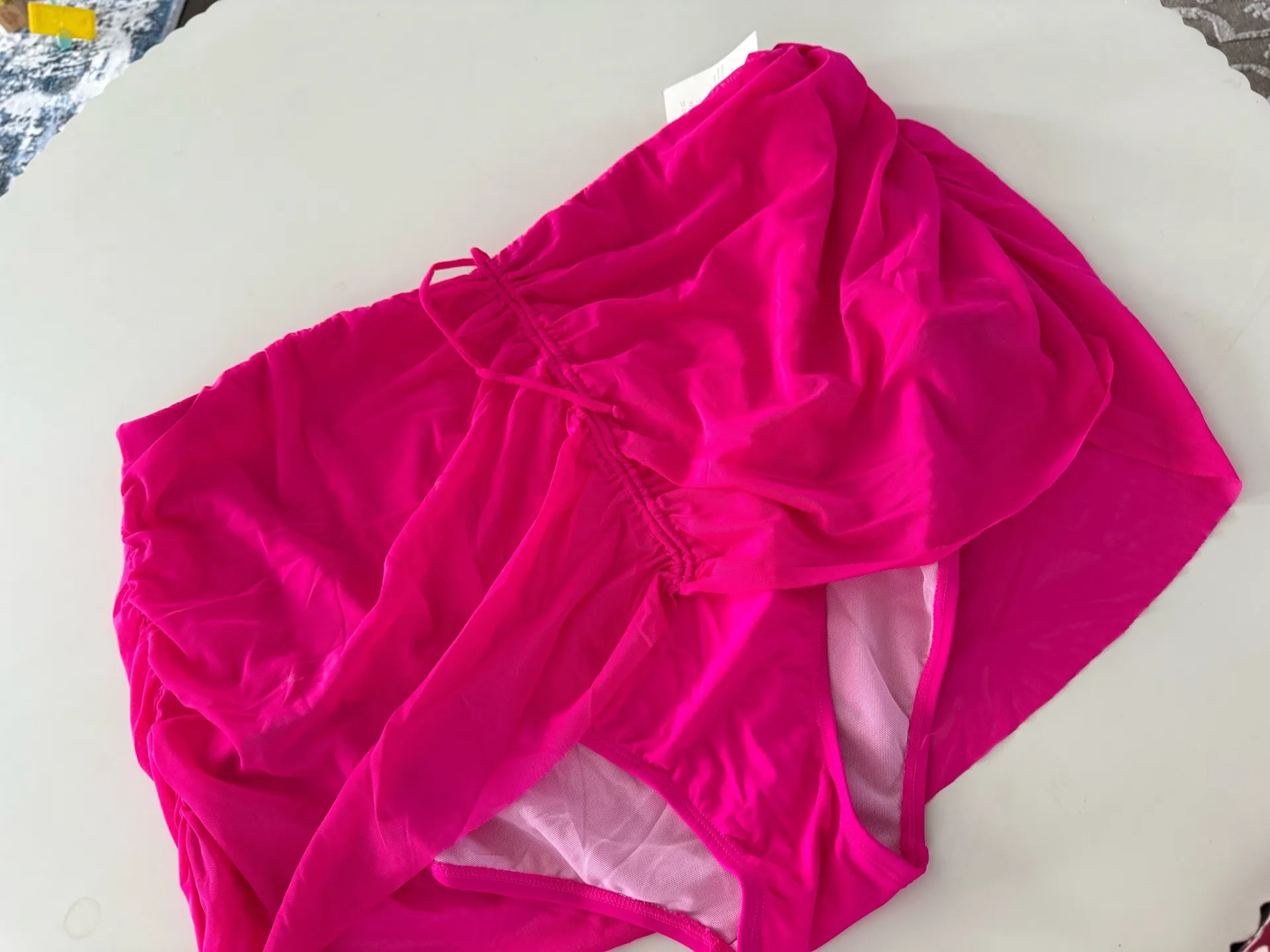 High Waist Ruched Swim Short Tummy Control Full Coverage Swimsuit Swim Skirt - Image 8