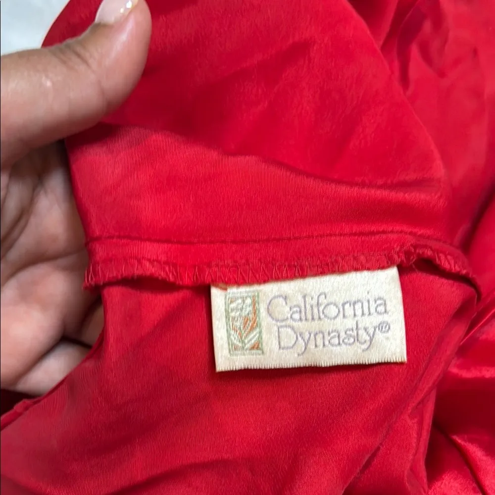 Vintage California Dinasty Elegant Red Nightgown size M Size M - Image 2