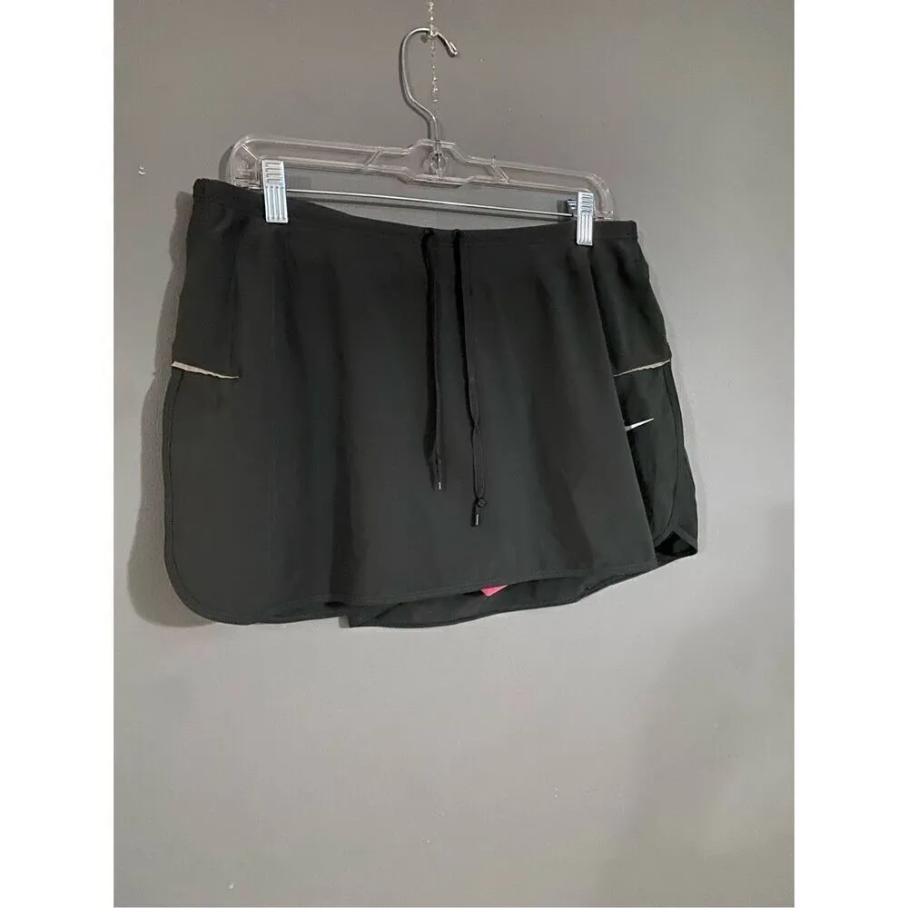 Nike Grey Pink Dri Fit Drawstring Skort Size XL - Image 2