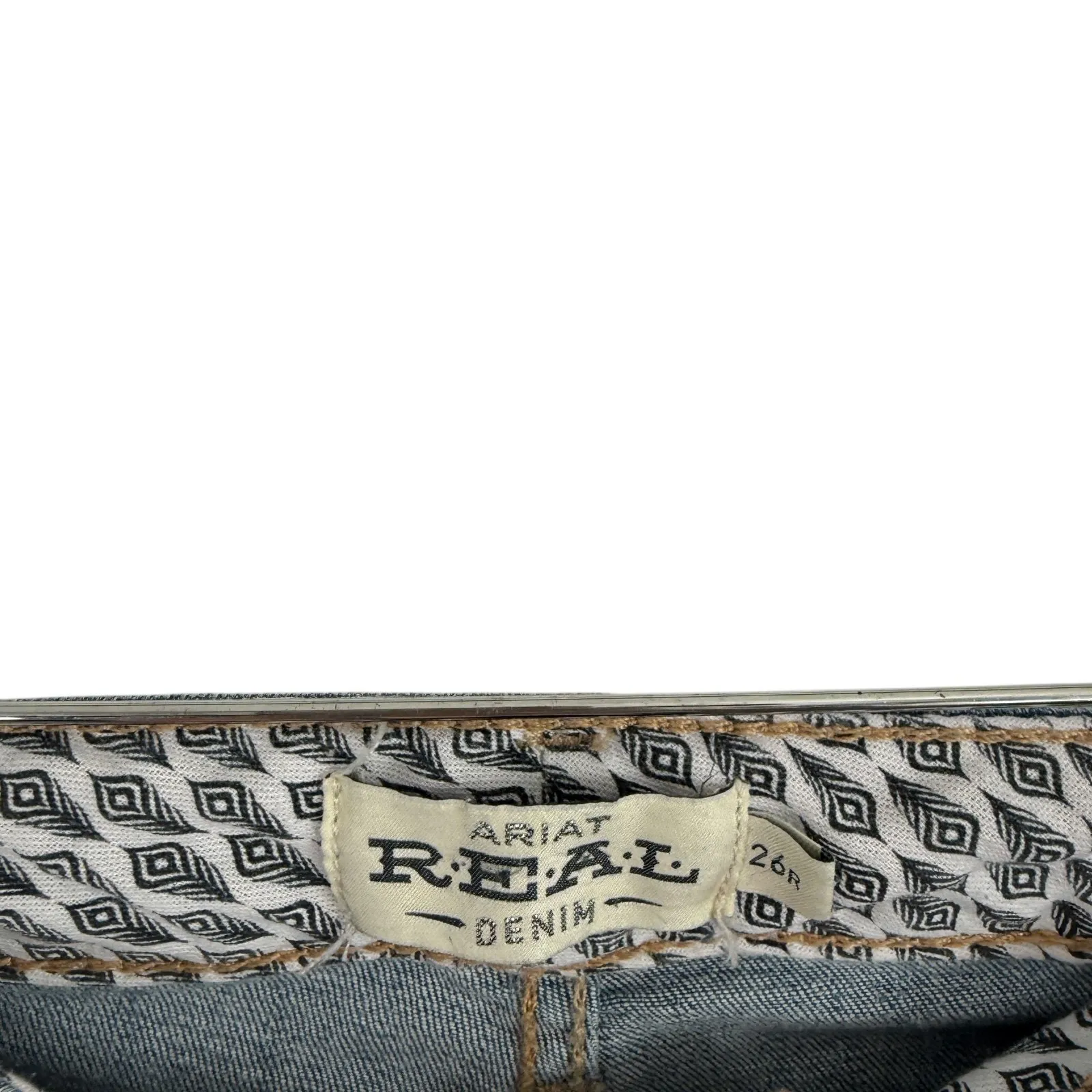 Ariat REAL High Rise Boot Jeans Western Country Rodeo Cowgirl Hemmed Womens 26 - Image 4