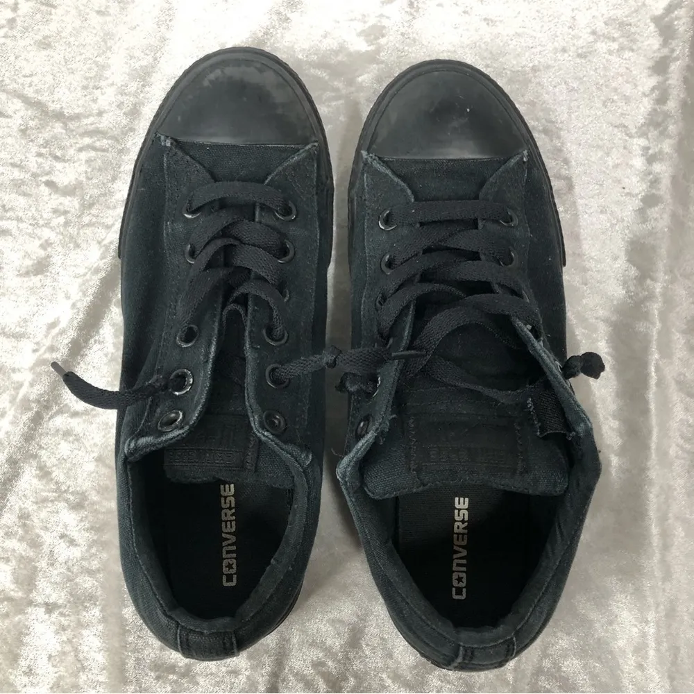 Converse shoes black chuck taylor all star sneakers size 8 unisex junior - Image 3