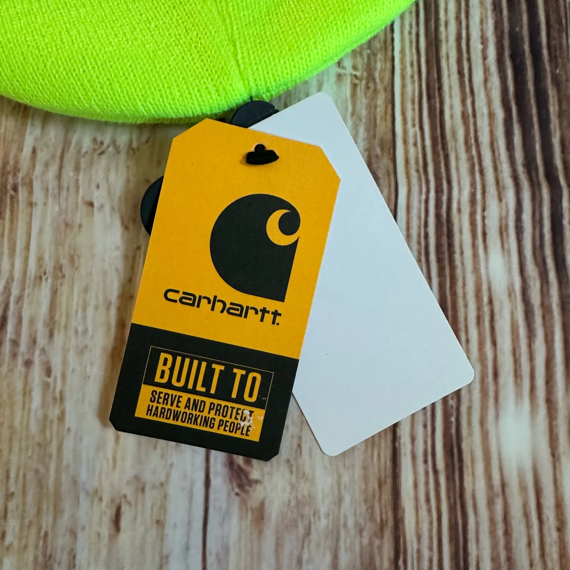 Carhartt Hi Vis Yellow Style AH4597-M Cuffed Knit Beanie - Image 5