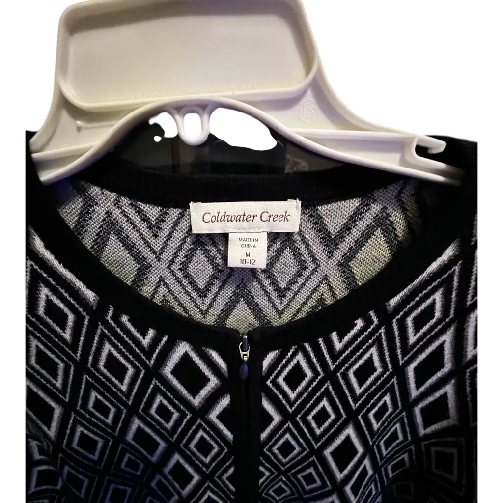 Coldwater Creek Monochrome Geometric Cardigan - Image 2