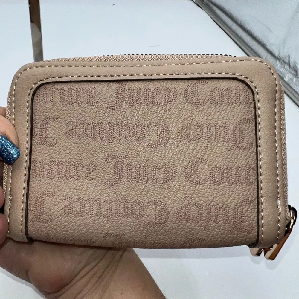 Juicy Couture Double Zip Bifold Beige Wallet - Image 5