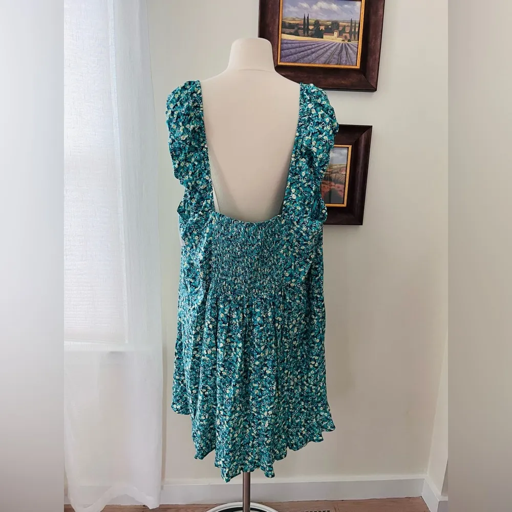 Old Navy Fit & Flare Puff-Sleeve Floral-Print Mini Dress Size 4X NWT $40 - Image 5