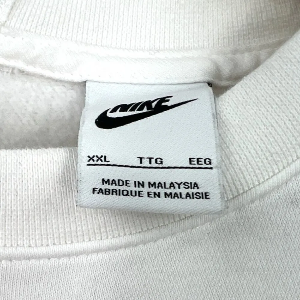 Nike | 2XL | Opal Fleece Pearl Sleeve Swoosh Graphic Crewneck Cropped Sweatshirt - Image 4