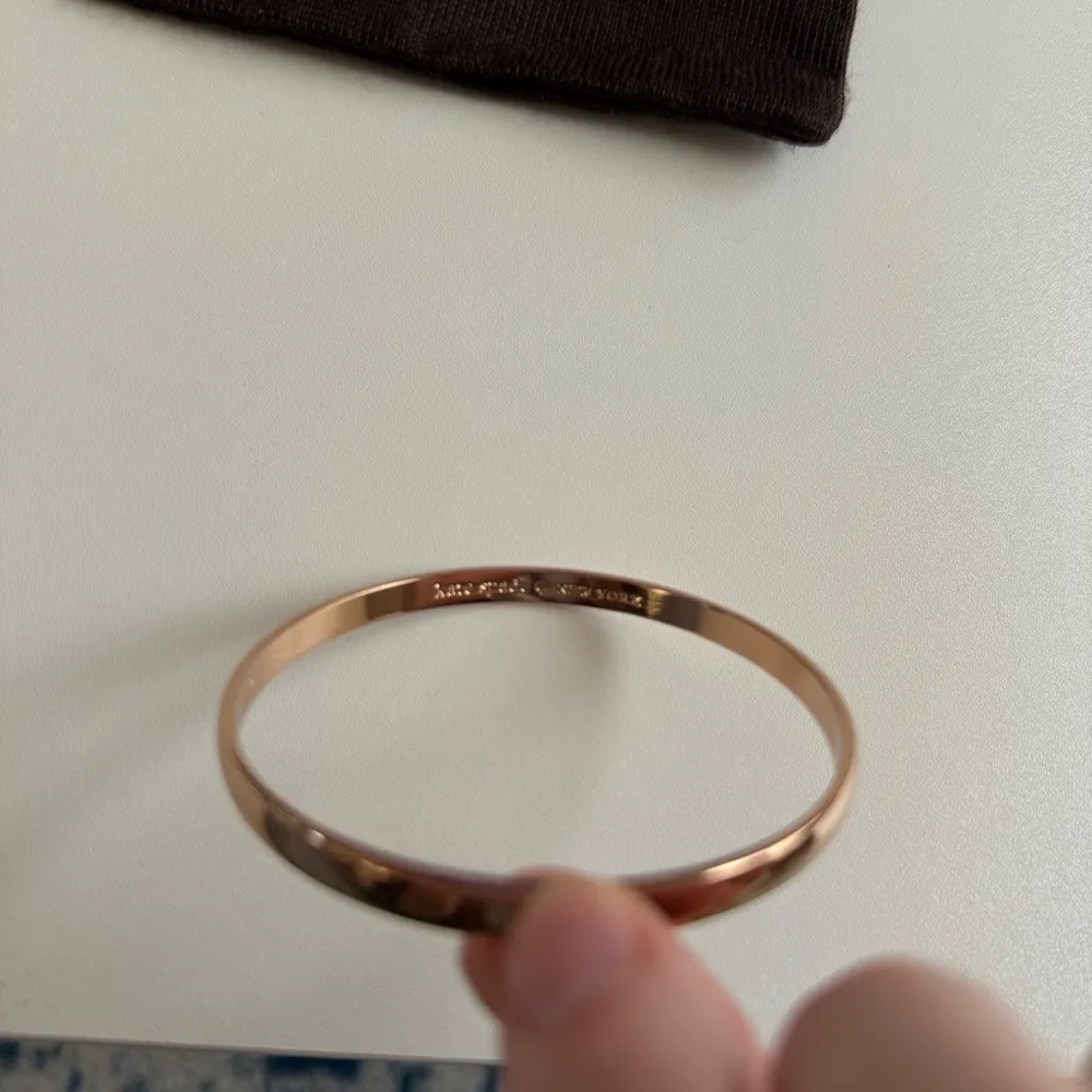 Kate Spade Rose Gold Bangle with Pouch - Image 3