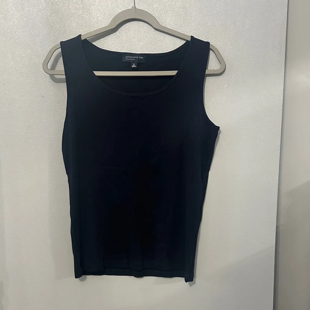 Jones New York Signature Dark‎ Navy Blue Tank Top - Image 2