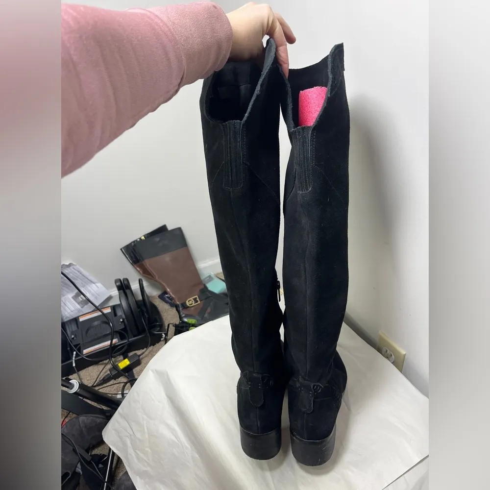 Vince Camuto Karinda Black Suede Over The Knee Boot Sz 10 - Image 10