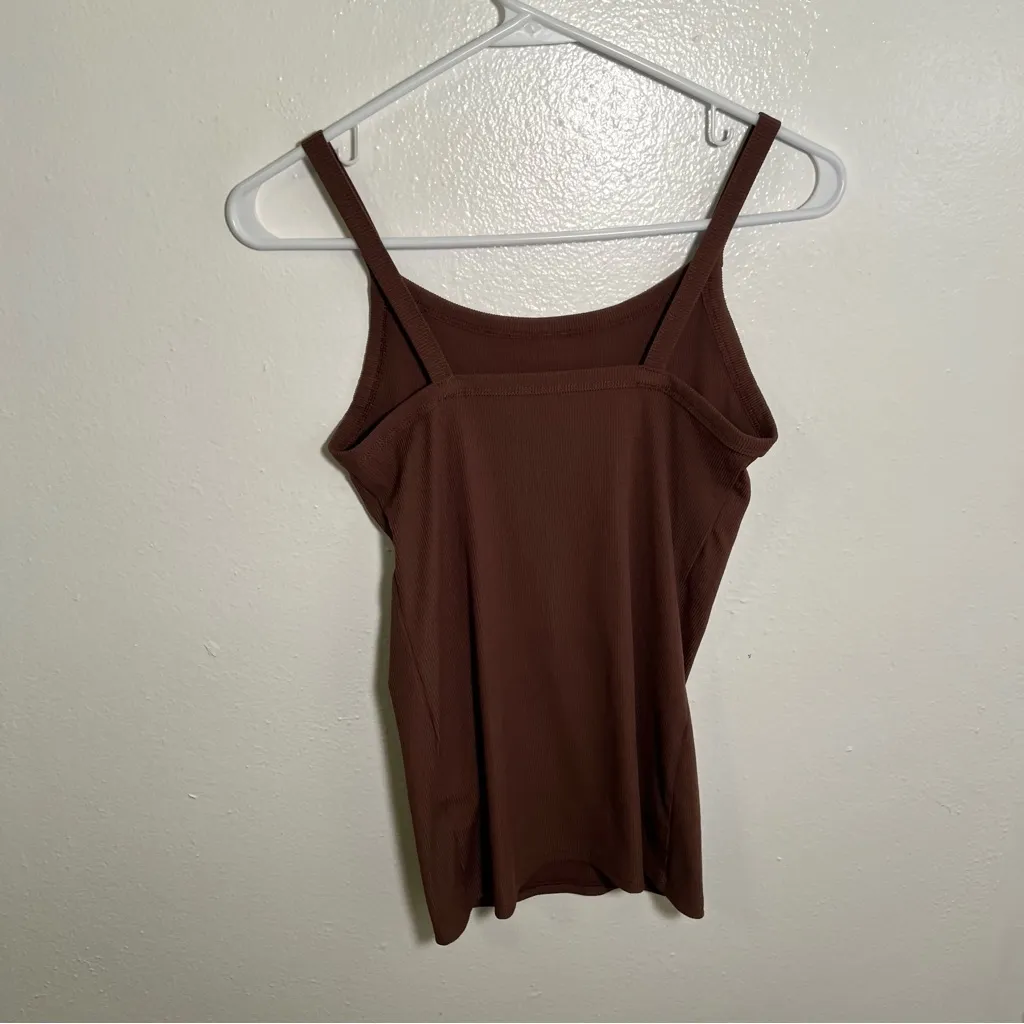 No Boundaries Rib Cami Top Chocolate Brown M 7-9 - Image 6