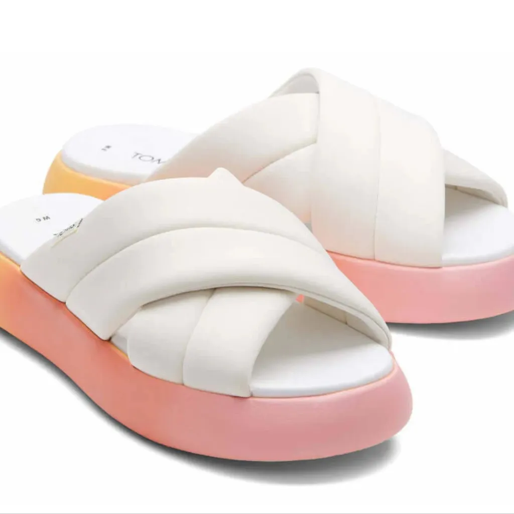 TOMS Womens 11 Alpargata Mallow Crossover White Repreve Jersey Ombre ‎ Shoes - Image 2