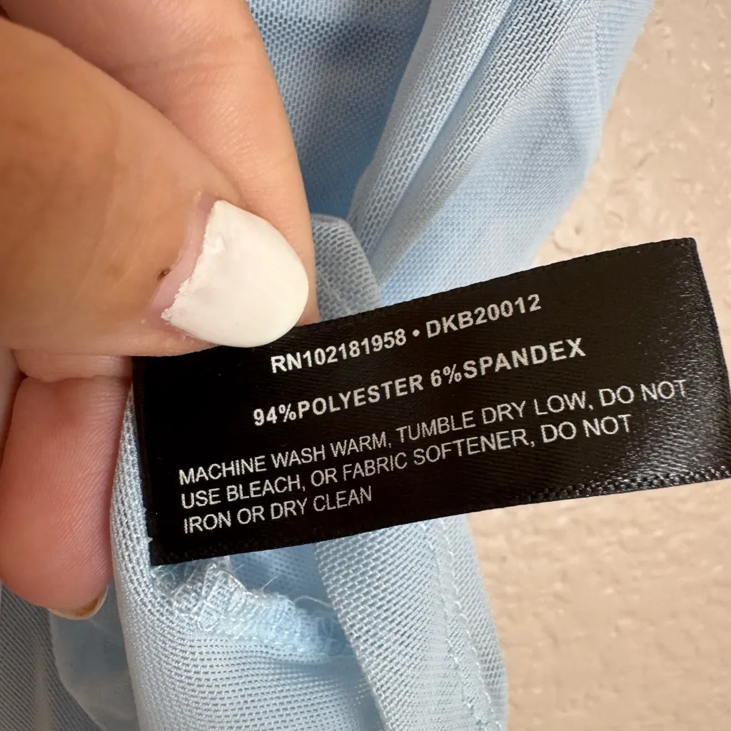 Dolls Kill x Bratz Call Me Angel Light Blue Rhinestone Long Sleeve Blouse XS - Image 5