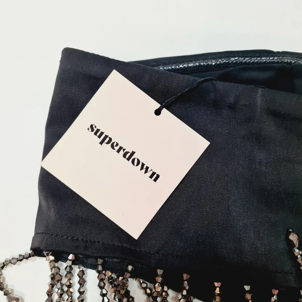 Superdown Evie Beaded Top in Black Medium - Image 6