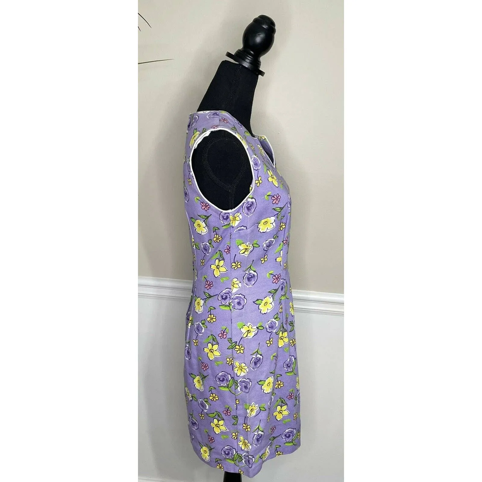 Byer Studio California Purple Floral Dress Size 6 - Image 5
