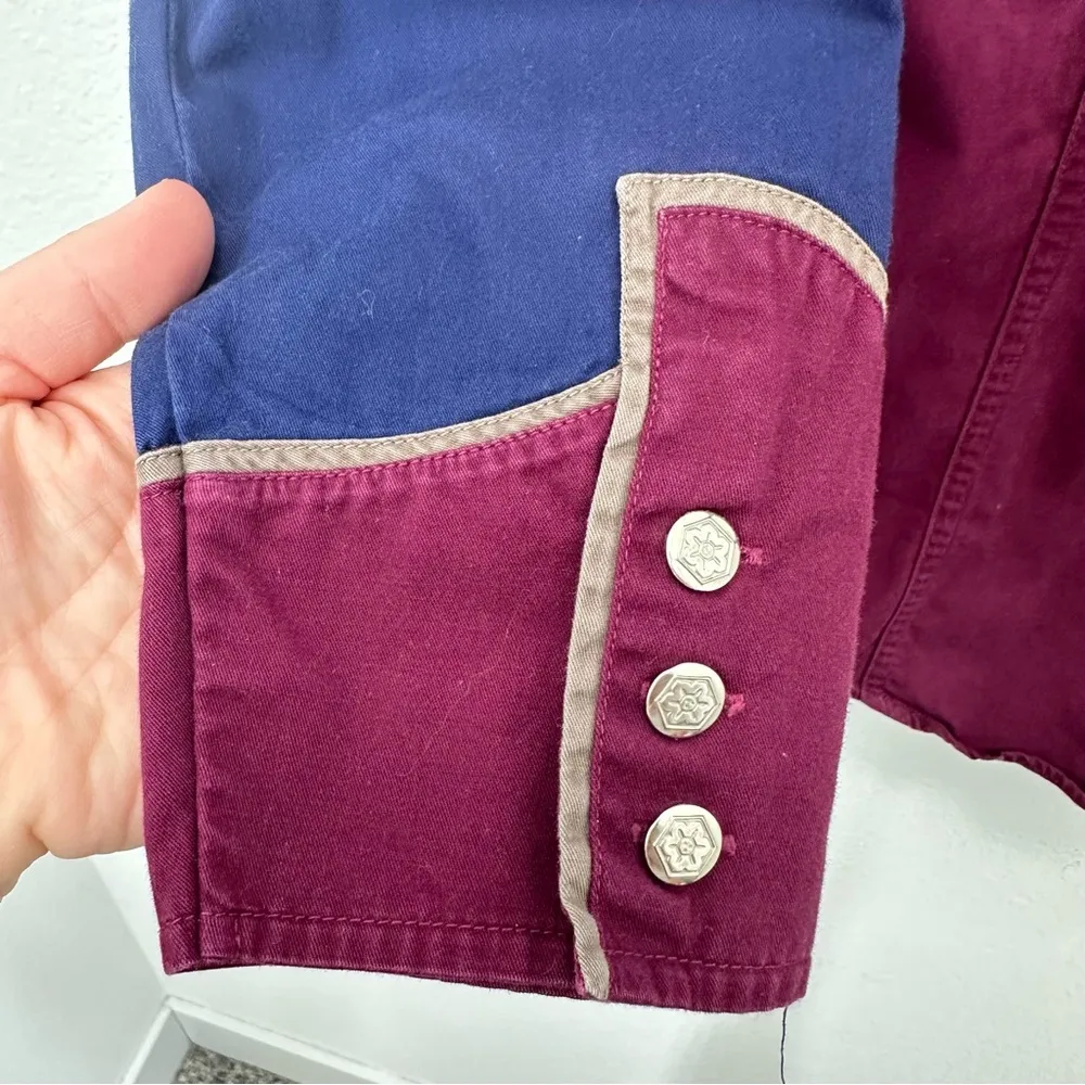 Vintage Cumberland‎ Western Two Tone Rodeo Pearl Snap Women's Shirt Size XL Blue - Image 4