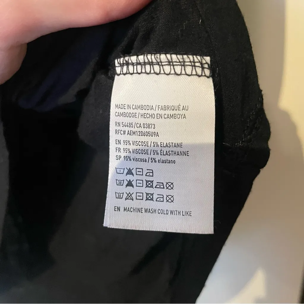 American Eagle  Soft & Sexy Basic Black Oversized T-Shirt - Image 4