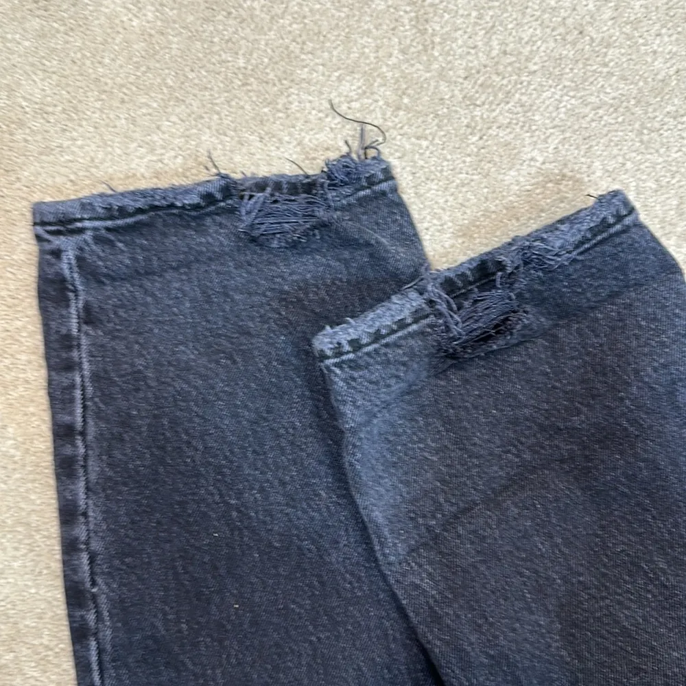 Abercrombie Distress 90s Straight Ultra High Rise Women Black Jeans Size 24 /00L - Image 7