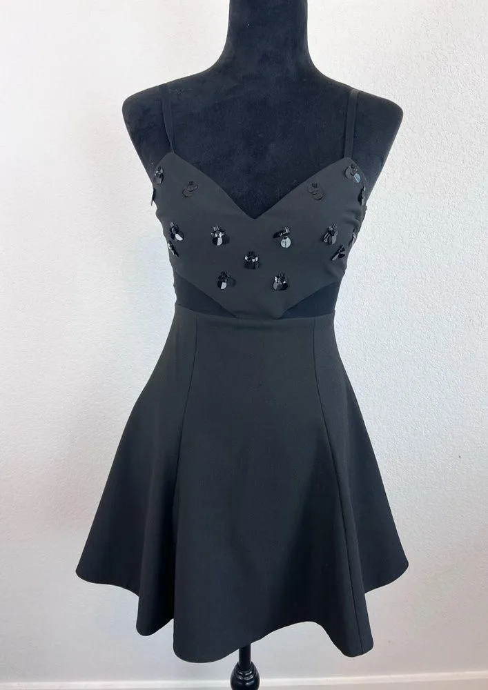 Elizabeth and James Fit and Flare Dress in Black Size 2 - Image 2