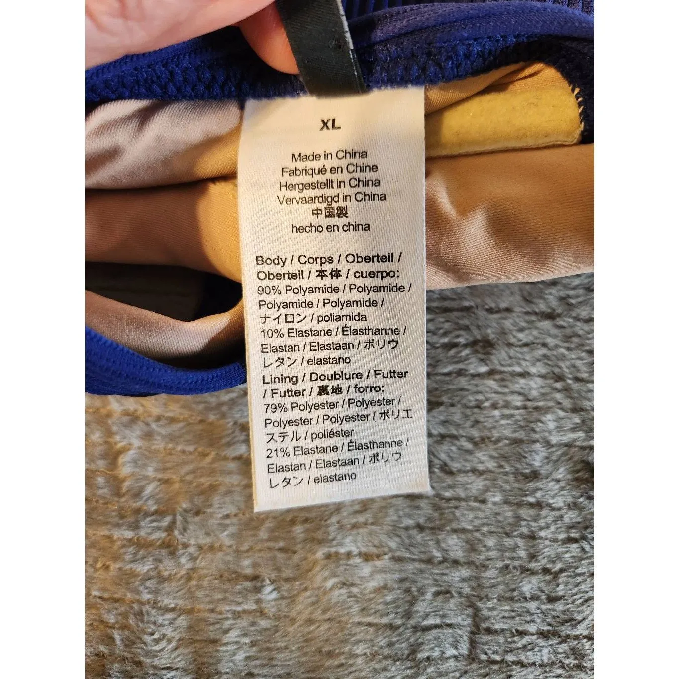 J. Crew Size XL Blue Bandeau Strapless Bikini Top - Image 4