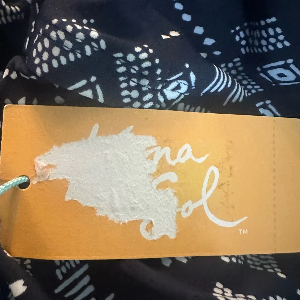 Kona Sol Navy/White Print Swim Tankini Top - Plus - Size 18W NWT - Image 7