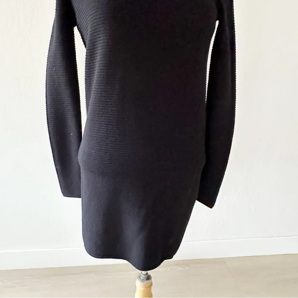 Wilfred Campanule Ribbed Silk Cashmere Blend Sweater Dress Black NWOT XXS - Image 4