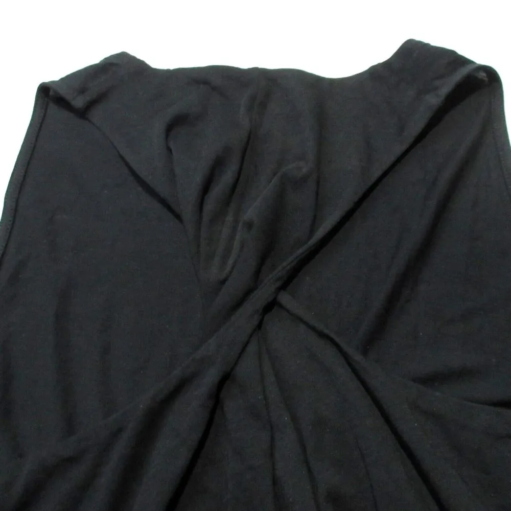 NWT Vince Pima Cotton Sleeveless Twist Back Midi in Black T-shirt Dress L $195 - Image 8