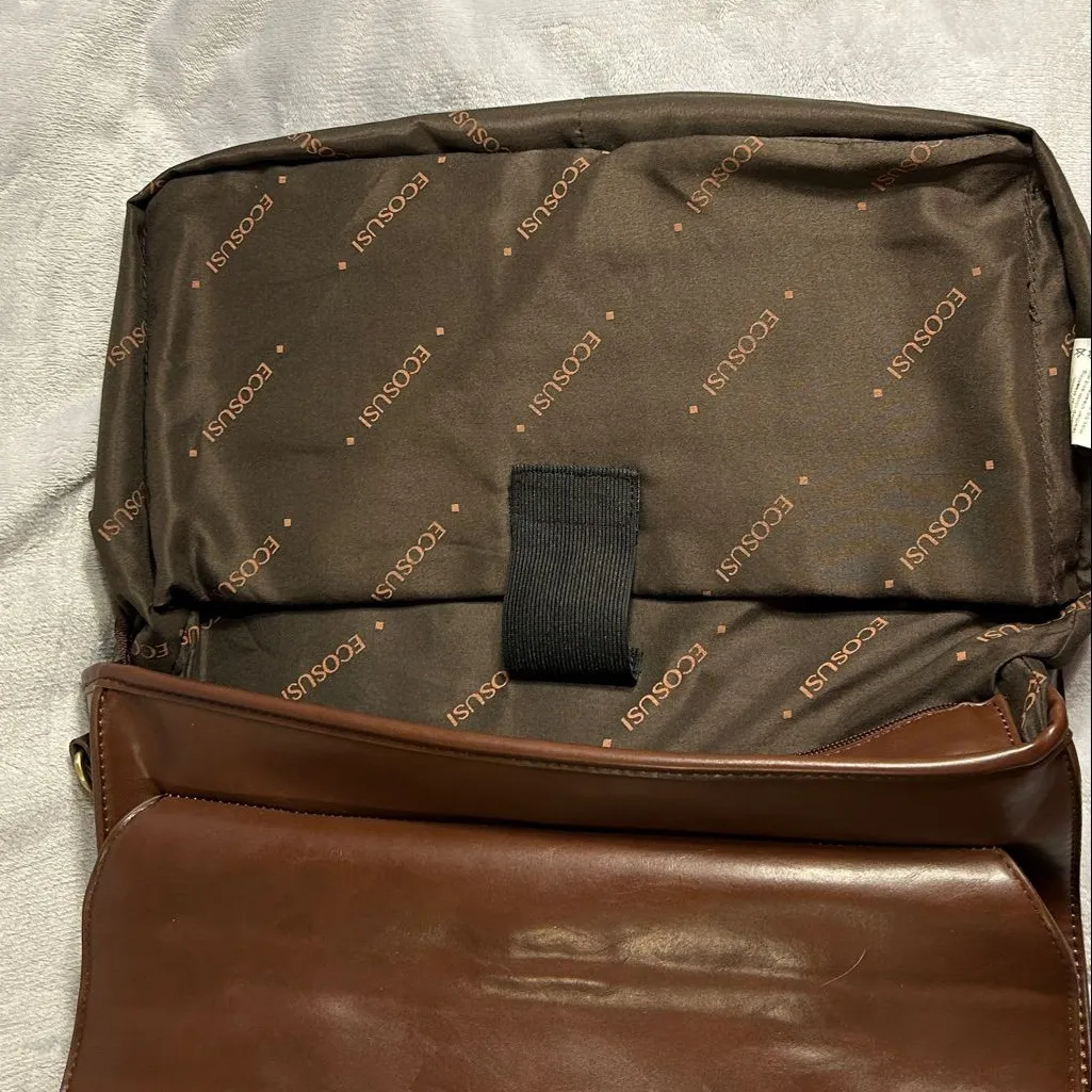 Ecosusi Women’s Brown Vegan Leather Bow Briefcase/ Laptop Bag / Backpack - Image 8