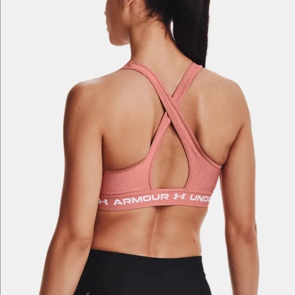 Under Armour Crossback Mid Heather Sports Bra - Image 16