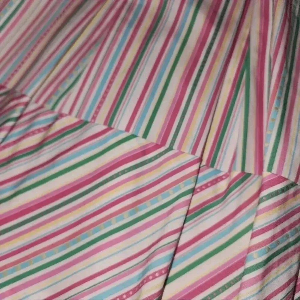 Vintage Lilly Pulitzer Y2K Camille Pleated Striped Wrap Skirt Size 0 XXS XS - Image 5