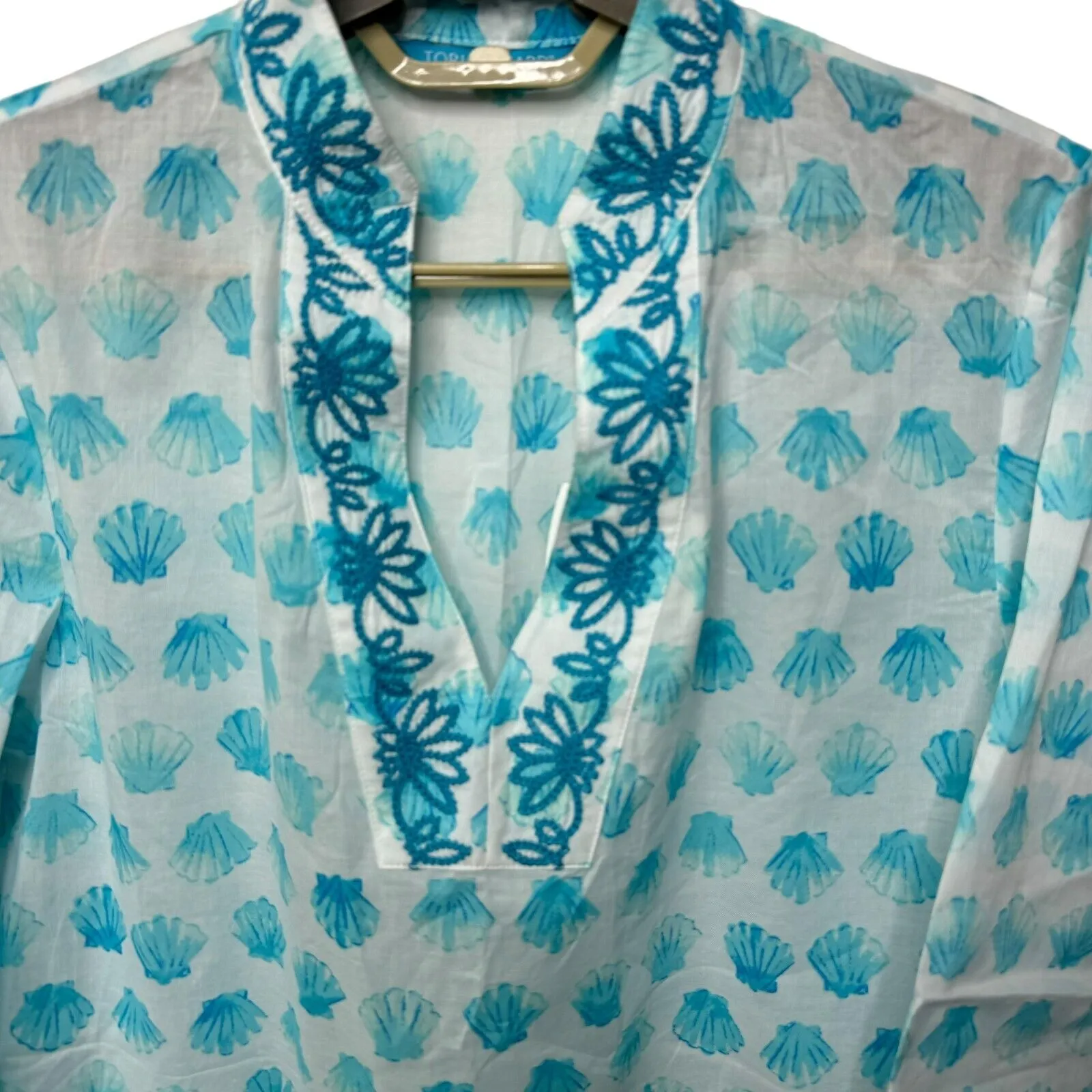 NEW Tori Richard Honolulu Womens Swim Suit Cover Up Tunic Embroidered XS $148 - Image 6